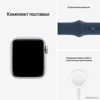 Умные часы Apple Watch SE 40 мм (алюминий серебристый/синий омут спортивный)