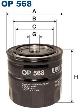 

Масляный фильтр Filtron OP 568