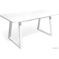 Кухонный стол Sheffilton SHT-T40/130-160 (белый глянцевый/белый)