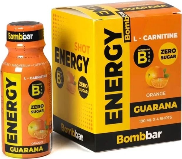 

L-карнитин Bombbar L-Carnitine с гуараной (100 мл, апельсин)