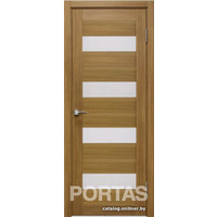 Межкомнатная дверь Portas S23 60x200 (орех карамель, стекло мателюкс матовое)