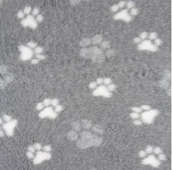 Коврик (подстилка) Profleece Лапки PF027 (серый/белый)