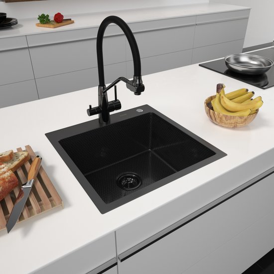 

Кухонная мойка ARFEKA Eco AR 500*500 Black PVD Nano Decor