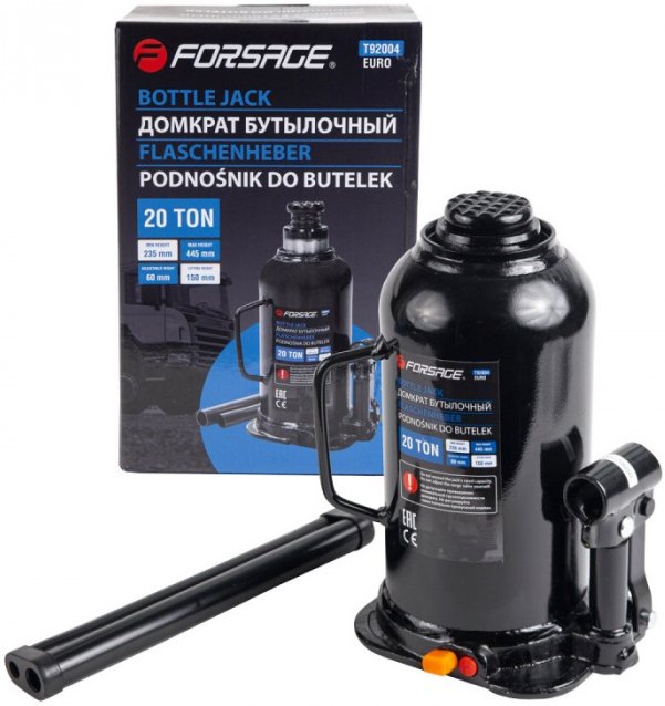 

Бутылочный домкрат FORSAGE F-T92004(BR) (Euro) 20т