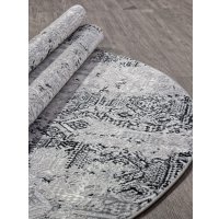 Ковер для жилой комнаты Merinos Palermo F281-OVAL-DARK-GRAY (1x2)