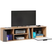 Тумба Трия Хилтон для ТВ (дуб крафт золотой/графит матовый)