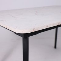 Кухонный стол Lepremo AV 1209/1 МДФ раздвижной 1200-1600x800 (Азул Оникс/черный)