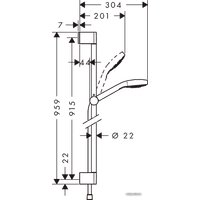 Душевой гарнитур  Hansgrohe Croma Select E (26592400)