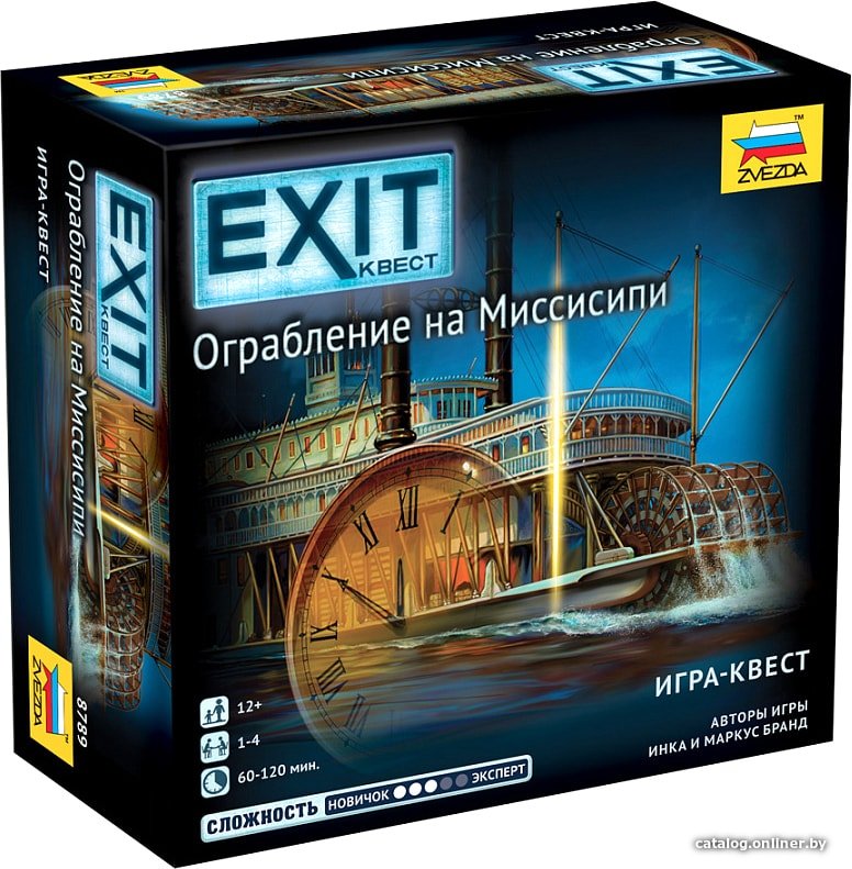 Настольная игра Звезда Exit-Квест. Ограбление на Миссисипи