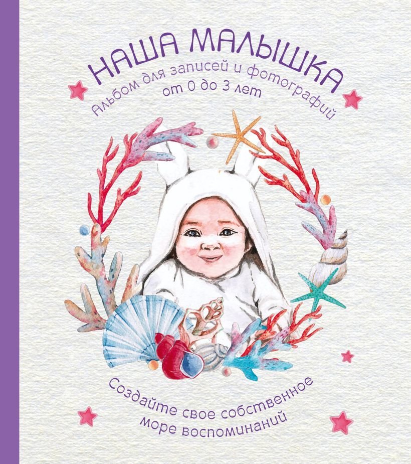 

Книга издательства Эксмо. Альбом. НАША МАЛЫШКА. Для записей и фотографий (от 0 до 3 лет)