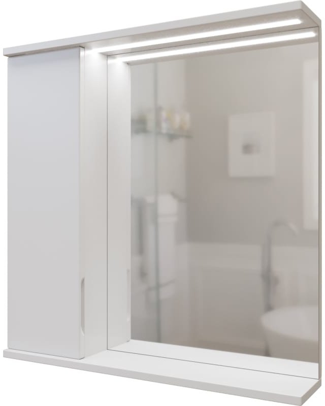 

Mixline Шкаф с зеркалом для ванной Лайн 70 553015 (левый, с подсветкой)