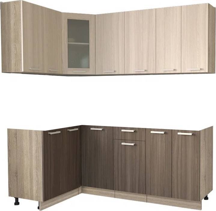 

Готовая кухня Интерлиния Мила 12x20 без столешницы (шимо светлый/шимо темный)