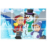 Игра на липучках lipuchki.for.kids Новогодние пазлы (альбом из 6 игр)