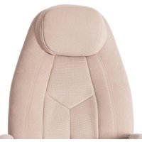 Офисное кресло TetChair Boss Lux (флок, бежевый/бежевый перфорированный)