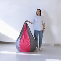 Кресло-мешок Mio Tesoro Груша Kombo XXL GF-130x85-SF (серый/фуксия)
