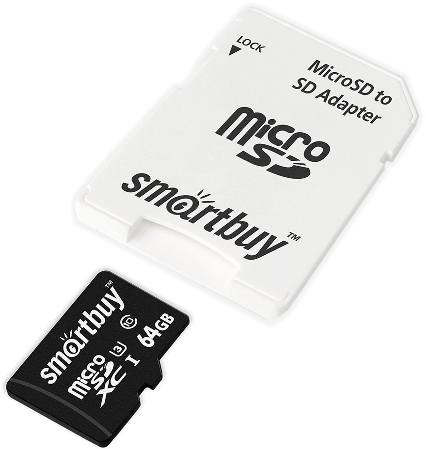 

Карта памяти SmartBuy microSDXC SB64GBSDCL10U3-01 64GB
