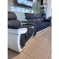 Диван ПетраМебель Айпетри Люкс (черно-белый)