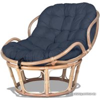 Кресло Мир Ротанга Papasan mini 23/03 (белый/синий)