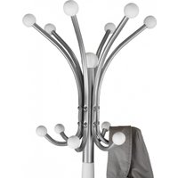 Вешалка для одежды Мебелик Д 2 (металлик/белый) в Солигорске