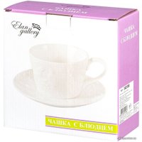 Чашка с блюдцем Elan Gallery Птички на ветке 540198