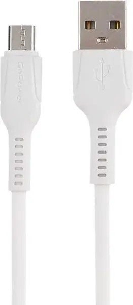 Кабель GoPower 00-00028364 USB Type-A - microUSB (1 м, белый)