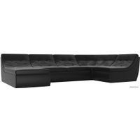 П-образный диван Лига диванов Холидей 101864 (черный)