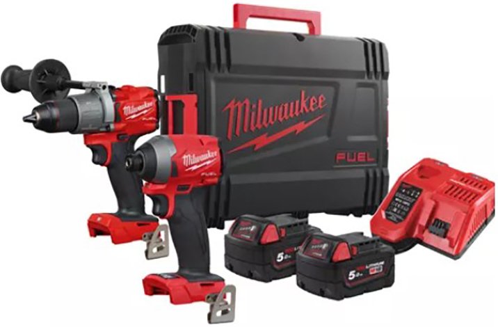

Milwaukee M18 FPP2A2-502X 4933464268 (шуруповерт, винтоверт, 2 АКБ, кейс)