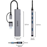 USB-хаб Orico YSA7-U3-GY-BP