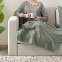 Плед Ikea Тхоргун 120x160 005.134.77 (светлый серо-зеленый)