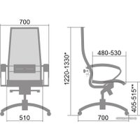 Офисное кресло Metta Samurai Lux 2 (черный)