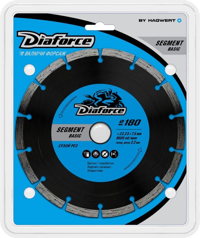 

Отрезной диск алмазный Diaforce Segment Basic 510180