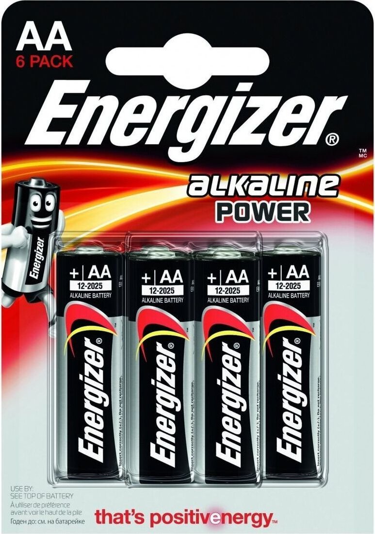 

Батарейка Energizer Alkaline Power LR6 AA BL4 638377P 4 шт