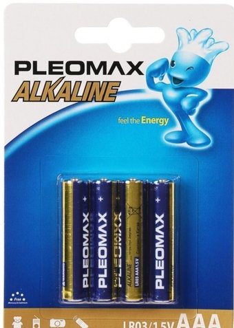 Батарейка Pleomax Alkaline AAA LR03-4BL 4 шт