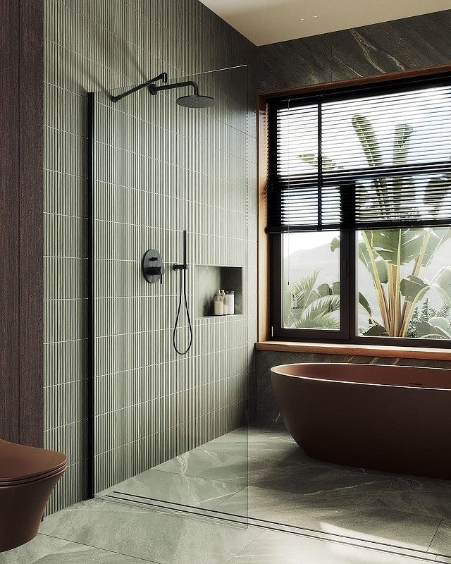 

Душевая стенка MaybahGlass 99x195 MGD-1352-6ш (прозрачное стекло/черный)