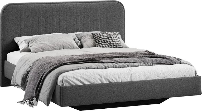 

Кровать Трия Тиффани Тип 1 180x200 (микровелюр Jercy Graphite)