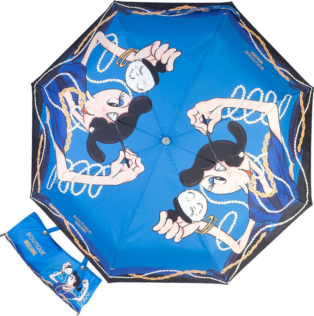 

Складной зонт Moschino 7950-OCA Olivia Makeup Lightblue