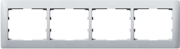 

Рамка Legrand Galea Life 4 поста (горизонтальная, алюминий)