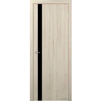 Межкомнатная дверь Юркас Stark ST12 ДО 70x200 (капучино/lacobel черный лак)