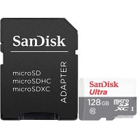 Карта памяти SanDisk Ultra microSDXC SDSQUNR-128G-GN6TA 128GB (с адаптером)