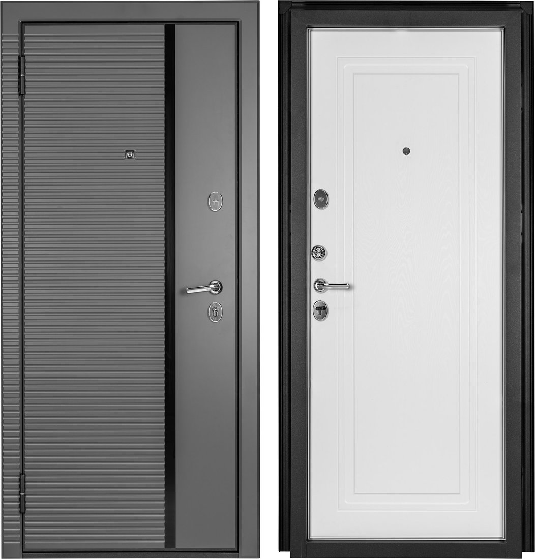 

Металлическая дверь Guard MG60 МДФ/МДФ 87х205 левая (серый/белый ясень)