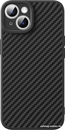 Чехол для телефона Baseus Synthetic Fiber Series Magnetic для iPhone 15 (черный)