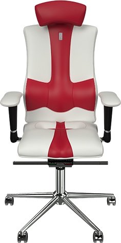 Офисное кресло Kulik System Elegance (с подголовником, красный/белый)