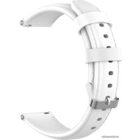 Ремешок Rumi кожаный Slim 20 мм (белый)