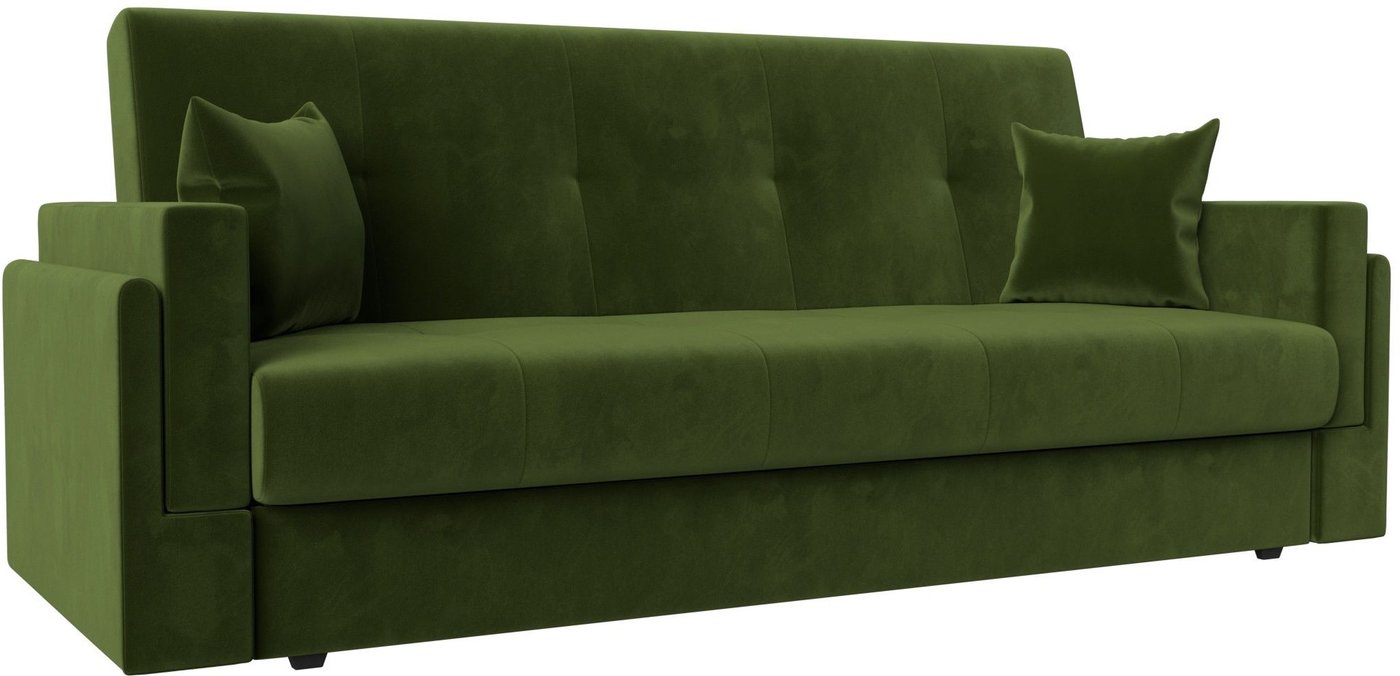 

Диван Лига диванов Лига-015 117927 (микровельвет зеленый/подушки микровельвет зеленый)