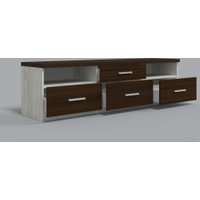 Комод Миркомодоф Кама 13 (дуб крафт белый/орех темный)