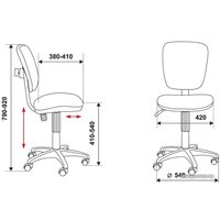 Компьютерное кресло Бюрократ CH-204NX/PENCIL-GN (зеленый)