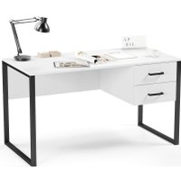 Стол Soma Slava 135x66 (белый/черный) в Солигорске