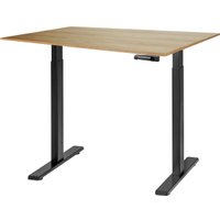 Стол ErgoSmart Manual Desk Compact FR 1200х650х25 мм (ЛДСП дуб натуральный/черный)