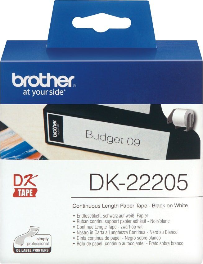 

Самоклеящаяся термобумага Brother DK22205 (62 мм, 30.48 м)