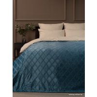 Плед Tex Republic Elite Клетка Фланель Евро 93389 (синий)